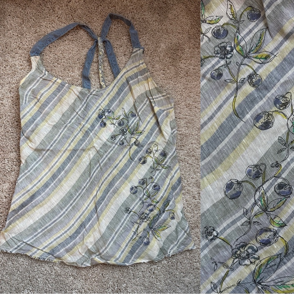 Free People Blue Neutral Poppy Plant Tank